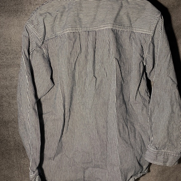 Vintage Key Imperial Shirt Mens XL 1/2 Zip Hickory Stripe Railroad Workwear - Picture 5 of 6